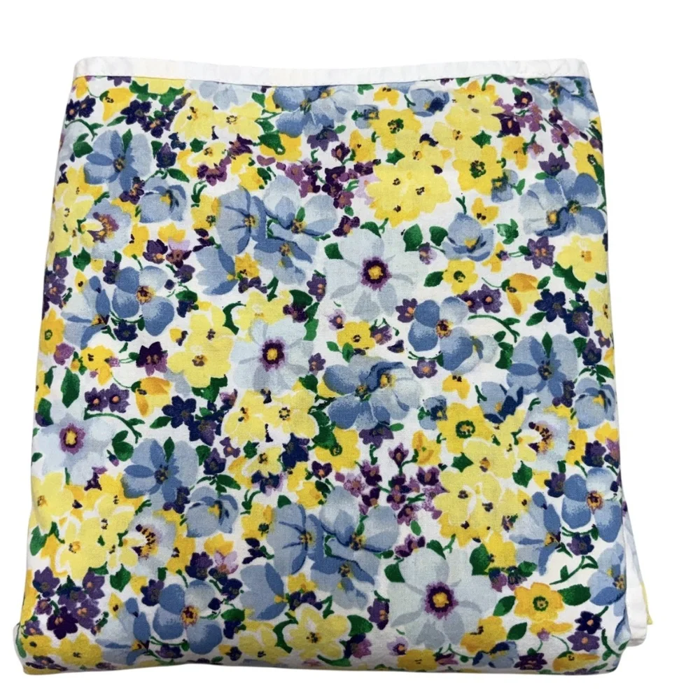 shower curtain fabric HILFIGER BELINDA 72x72 cotton floral cottagecore garden